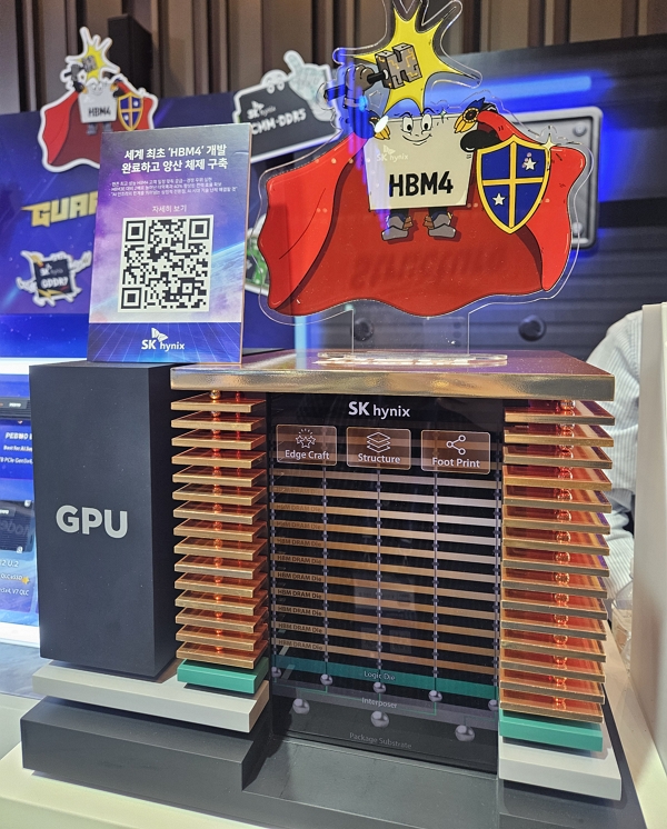 SK하이닉스의 HBM4 모형 / 사진=고명훈 기자