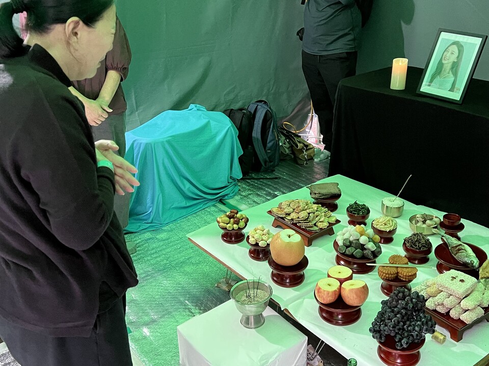 고 오요안나씨 빈소. / 사진=연합뉴스