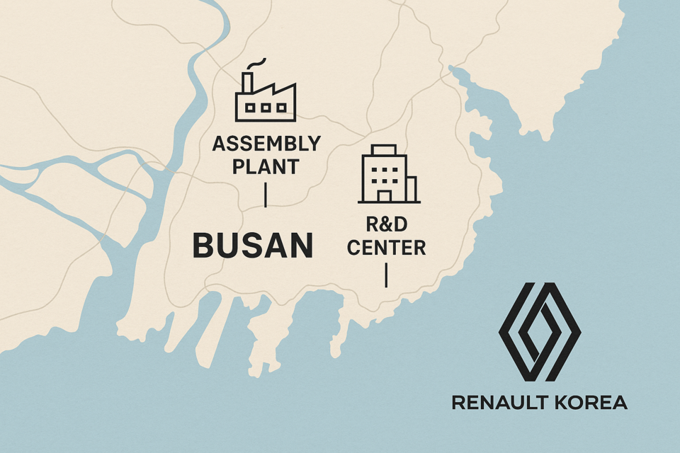 르노코리아가 부산시에 생산 공장을 비롯해 인재 육성, 연구개발, 부품 공급 등 미래차 생태계 조성에 나설 계획이다. / 사진=챗GPT
